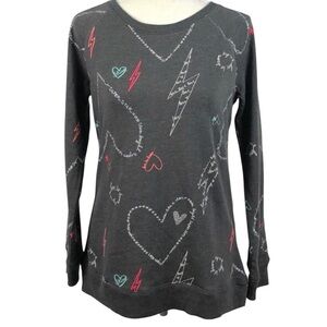 AUTHENTIC AMERICAN HERITAGE | Cozy Crewneck Fleece Graphic Heart and Sweatshirt